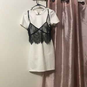 Cute white above the knee party dress